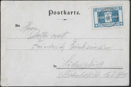 1916 AK Dienstmarke WÜRTTEMBERG inkl. Voll-o Mi 127 ab 1.-