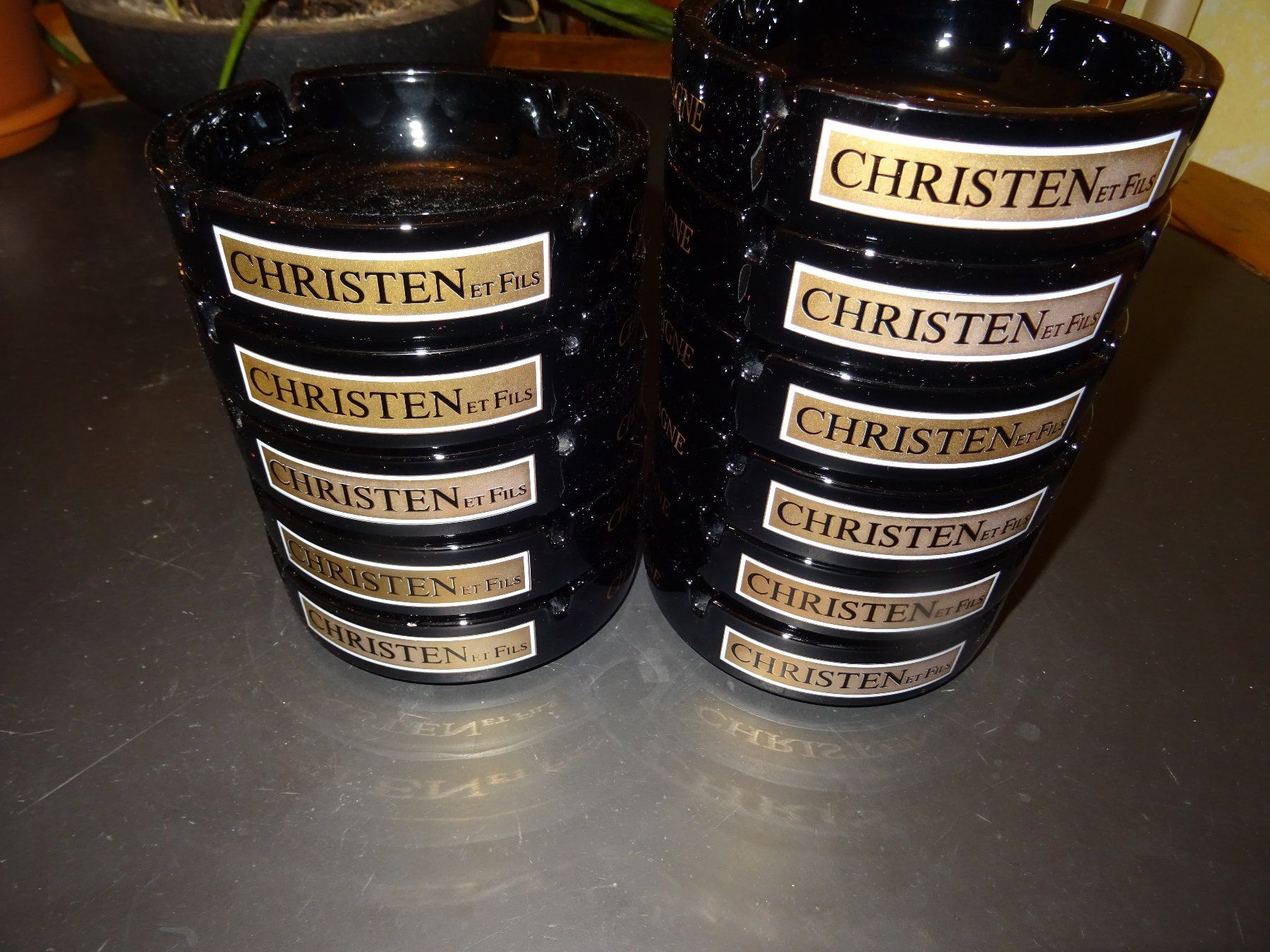 Portacenere: 11x Aschenbecher Christen Champagne – Nuovo (secondo la descrizione) da Binningen venduto da 3zoepfli