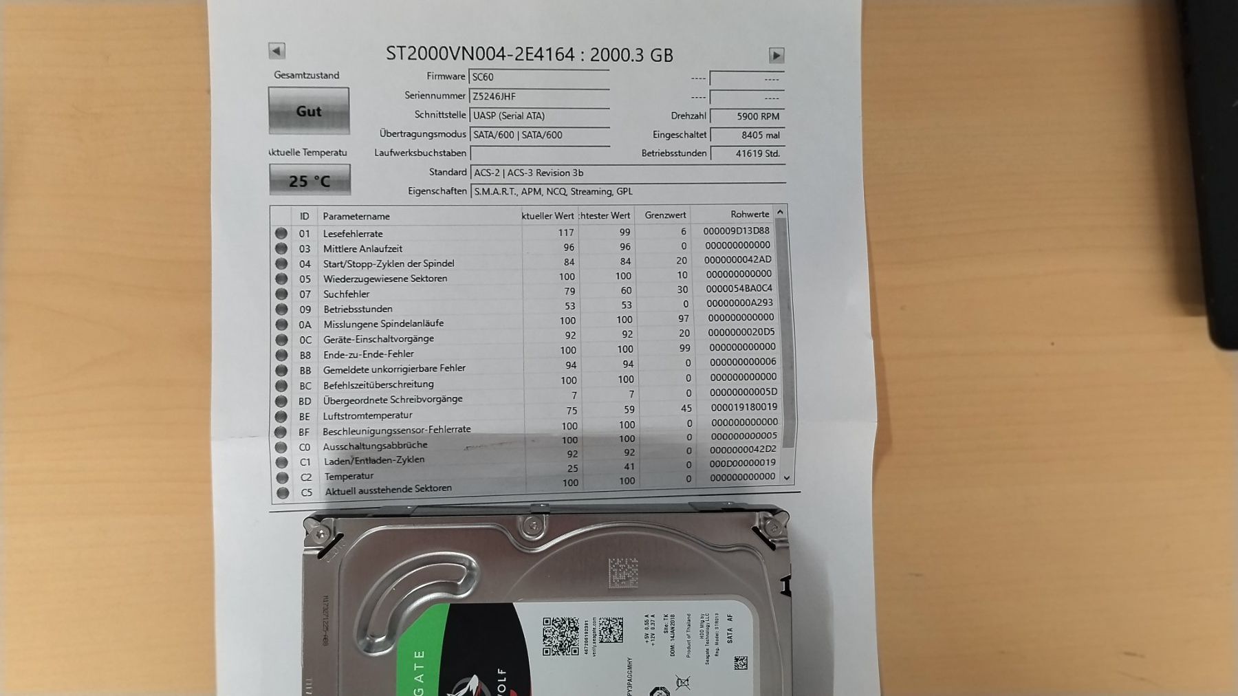 Seagate Dischi rigidi: Seagate IronWolf 2TB HDD ST2000VN004 gewipt – Usato da Wallisellen venduto da mic_gg2g 1