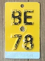 BE 78 - TÖFFLINUMMER - MOFASCHILD - PLAQUE DE MOFA - BE 78