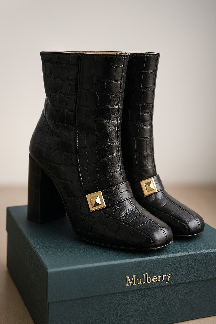 Mulberry Scarpe da donna: Bottines Mulberry noires, taille 38 – Usato da Neuchatel venduto da Annikika