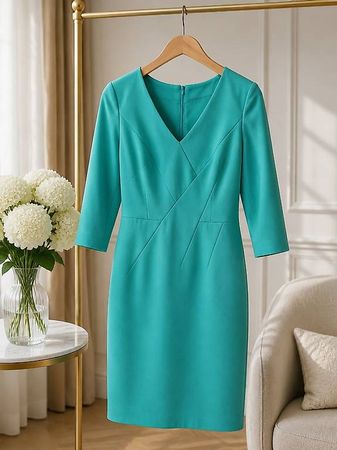 Elegantes Damenkleid Gr. S | Türkis / Aqua 