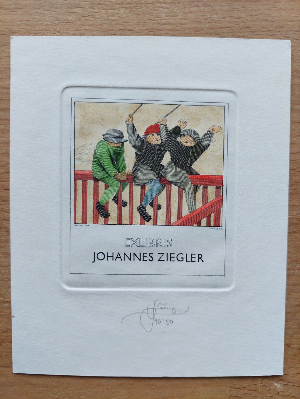 Dipinti: Exlibris Lembit Löhmus - Original Farbradierung signiert – Usato da Obfelden venduto da Exlibris-Art