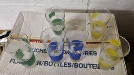 6x Vintage Gläser 60er 70er