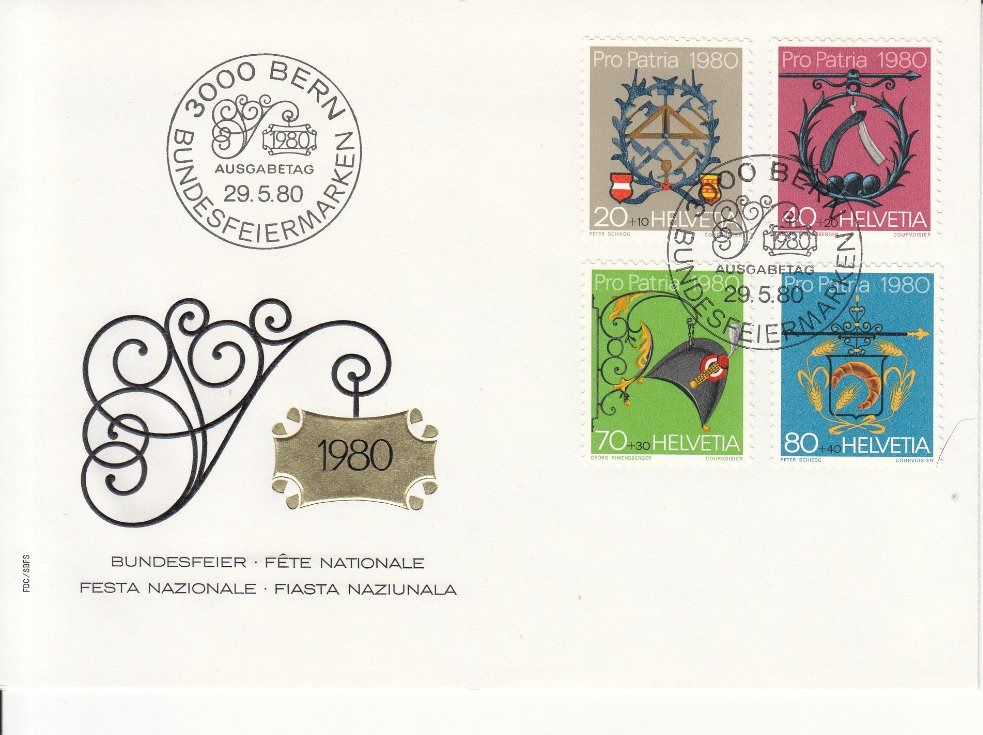Tutti i francobolli: SBK B186 - B189 FDC – Usato da Bürglen TG venduto da StampGraf