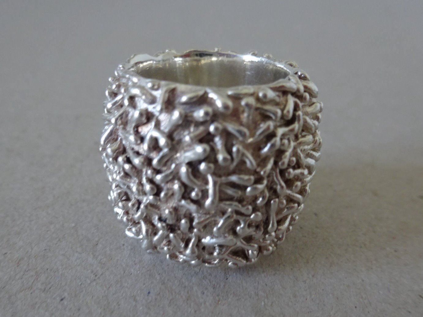 Anelli: Ring Korallenhaut / 925 Silber Gr.52 – Usato da Esslingen venduto da eintagammeer 1