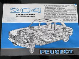 Peugeot 204 Faltprospekt