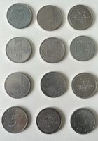 12 pièces de 5 francs suisse commémoratives 1976/80/81/77/83