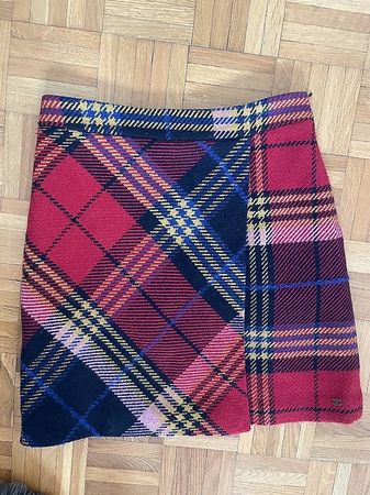 Jupe Tommy Hilfiger Laine T6 rouge/bleu