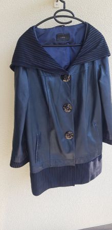 Schöne Nappalederjacke  Grösse 42  Blau