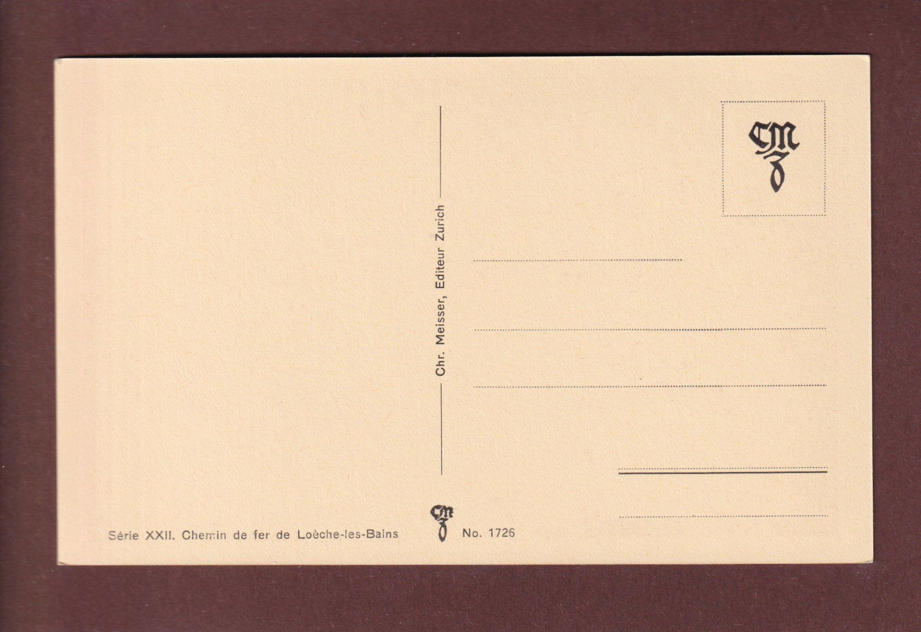 Cartoline postali: LOECHE-VILLE - Vieille Chapelle – Usato da Pully venduto da nicecards-shop 1