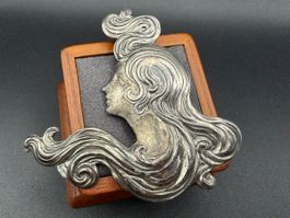 Damen-Art Nouveau-Brosche Silber 925