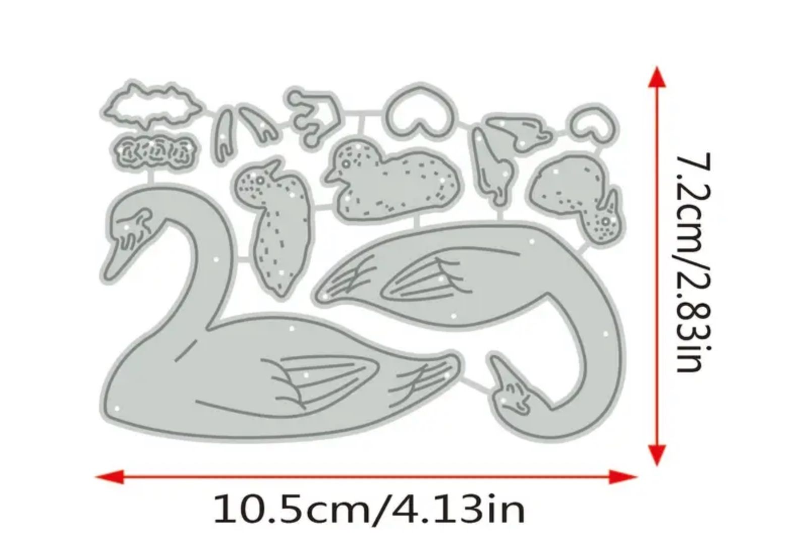 Sciablone: Schwäne  - Stanzschablonen – Nuovo e nell'imballaggio originale da Frenkendorf venduto da jazzplatten 1