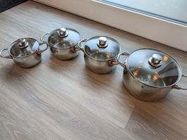 WMF Kochtopf Set 4-teilig mit Deckel, gebraucht