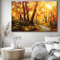 Riesig 🔝 SUPER PREIS 💲 Wandbild 120x80 NEU / Wald Idylle
