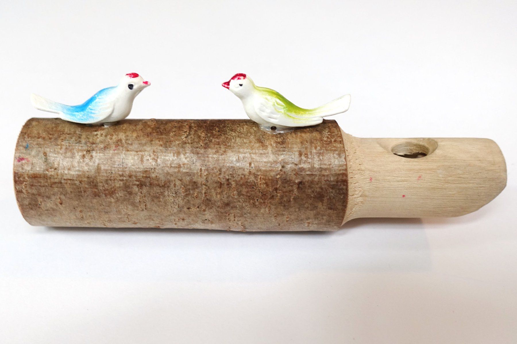 Giocattoli: Holzpfeife / Flöte, mit Vogelfiguren – Usato da Buochs venduto da chicco64 3