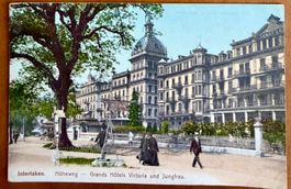 Inmterlaken - Höheweg - Grand Hotel Victoria - Animée - AK