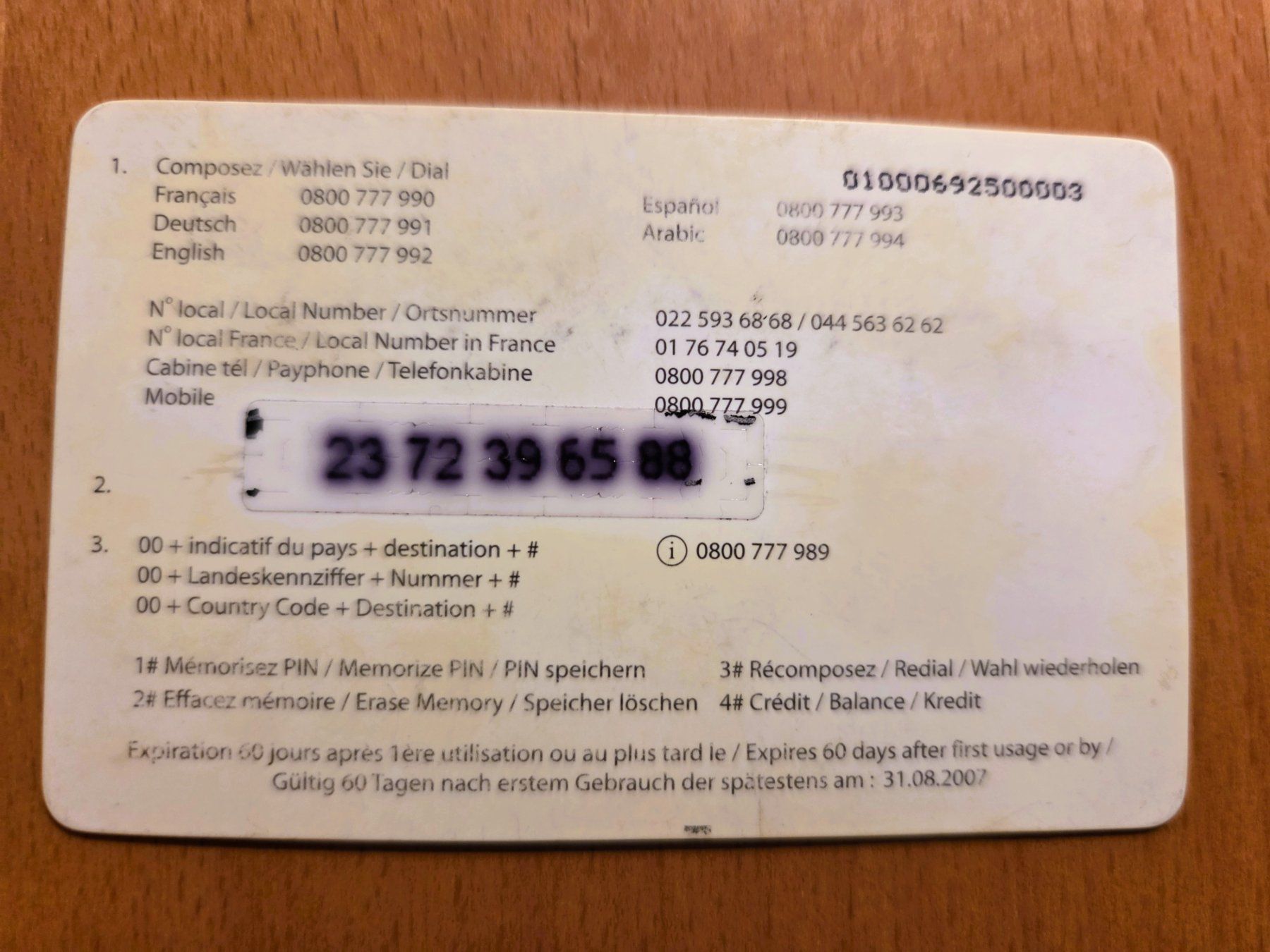 Schede telefoniche: PREPAID - SCHWEIZ – Usato da Brüttisellen venduto da Nighttrain 1