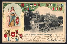 Litho Basel, Münster mit Deutschritterg