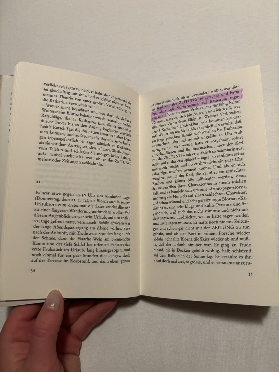 Libri: Die verlorene Ehre der Katharina Blum – Usato da Schwende venduto da tan_686w 2