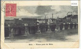 Bale - Vieux pont du Rhin - Holzbrücke