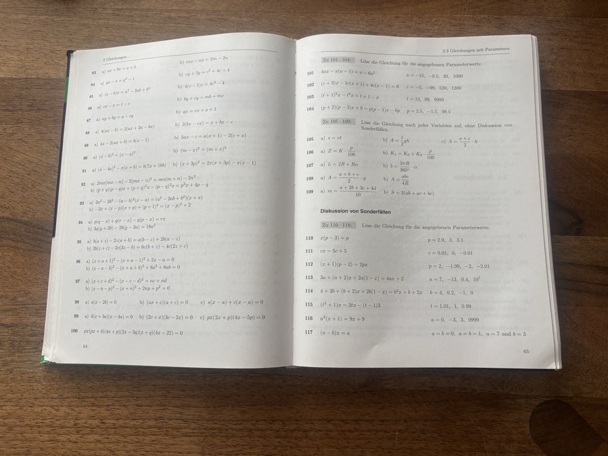 Bücher: Mathematik Schulbuch Algebra 1 Aufgaben – Gebraucht aus Zürich von NickB 1