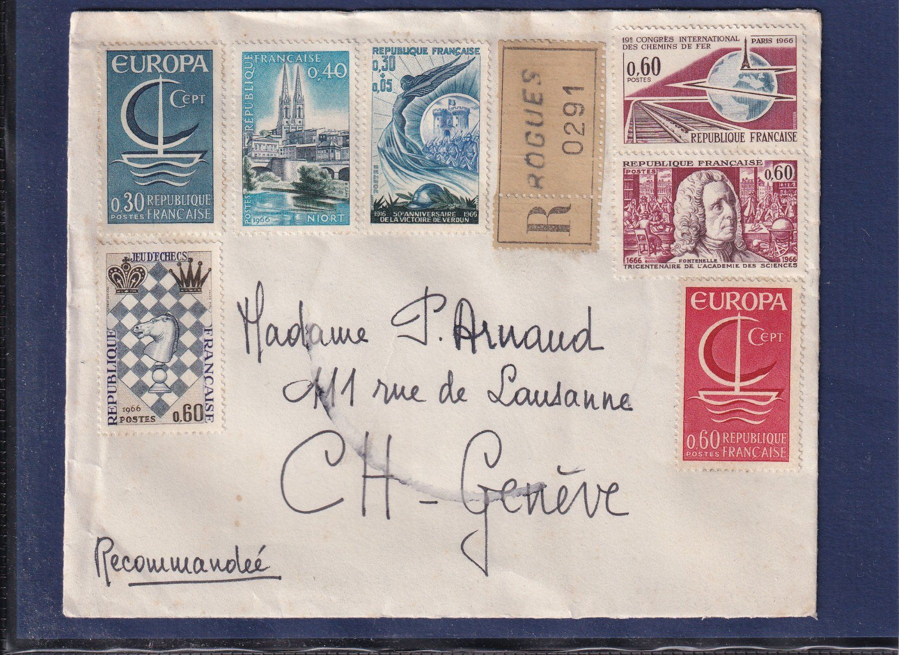 Alle Briefmarken: Recommandé - Rogues - 1966 – Gebraucht aus Orvin von Pyaeschli