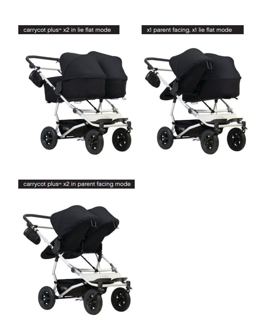 Mountain Buggy Carrozzine: 2x carrycot for moutain buggy duet – Nuovo e nell'imballaggio originale da Chêne-Bourg venduto da livnorway 3