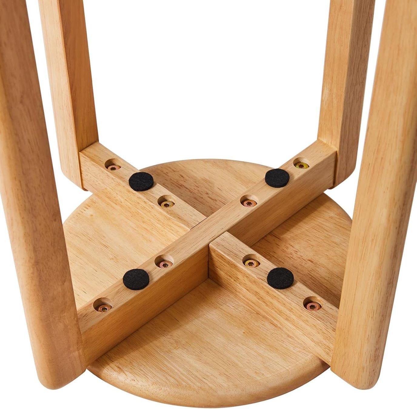 Sgabelli: 4  Holz Barhocker rund Sitzhocker stapelbar Esszimmerhocker – Nuovo e nell'imballaggio originale da Herisau venduto da Serenco 8