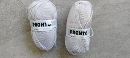 Wolle Pronto 100 Prozent Acryl grau gebraucht 2 Stück