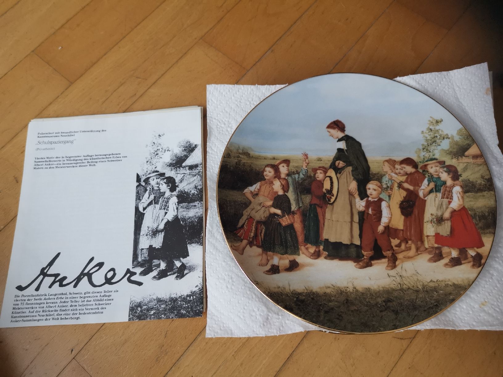 Assiettes: Ankerteller, Sammelteller "Schulspaziergang" – D'occasion à Egg b. Zürich par Pronsch