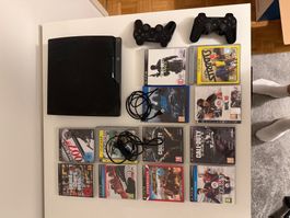 Sony PlayStation 3 Konsole mit 2 Controllern und Spielen