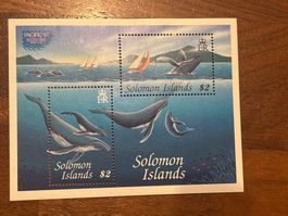 Solomon Inseln Briefmarke - Wale und Segelboote! TOP! (52)