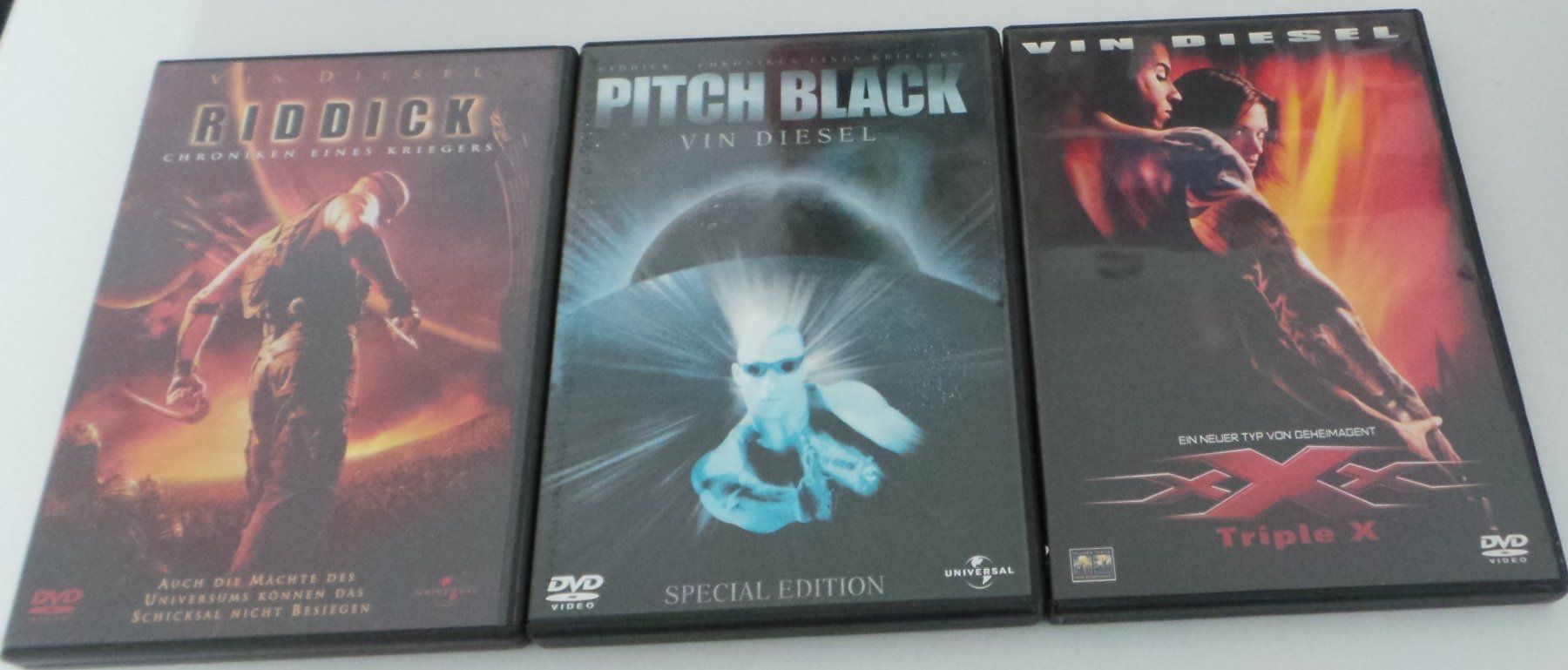 Tutti i DVDs: 3 DVDs mit Vin Diesel – Usato da Flamatt venduto da Tattoo18