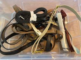 Diverse Schulterriemen / Anhänger Taschen Leder oder Plastik
