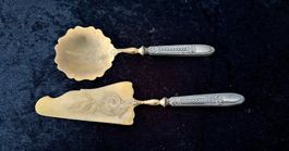 Vintage Jugendstil, Tortenschaufel und Schöpflöffel