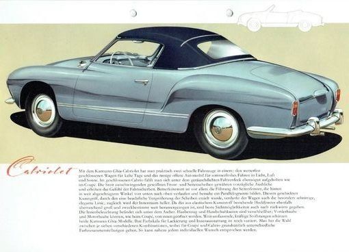 VW Documenti: Originalprospekt von 1958 VW Karmann – Usato da Rickenbach b. Wil venduto da klassikmarkt.ch 1