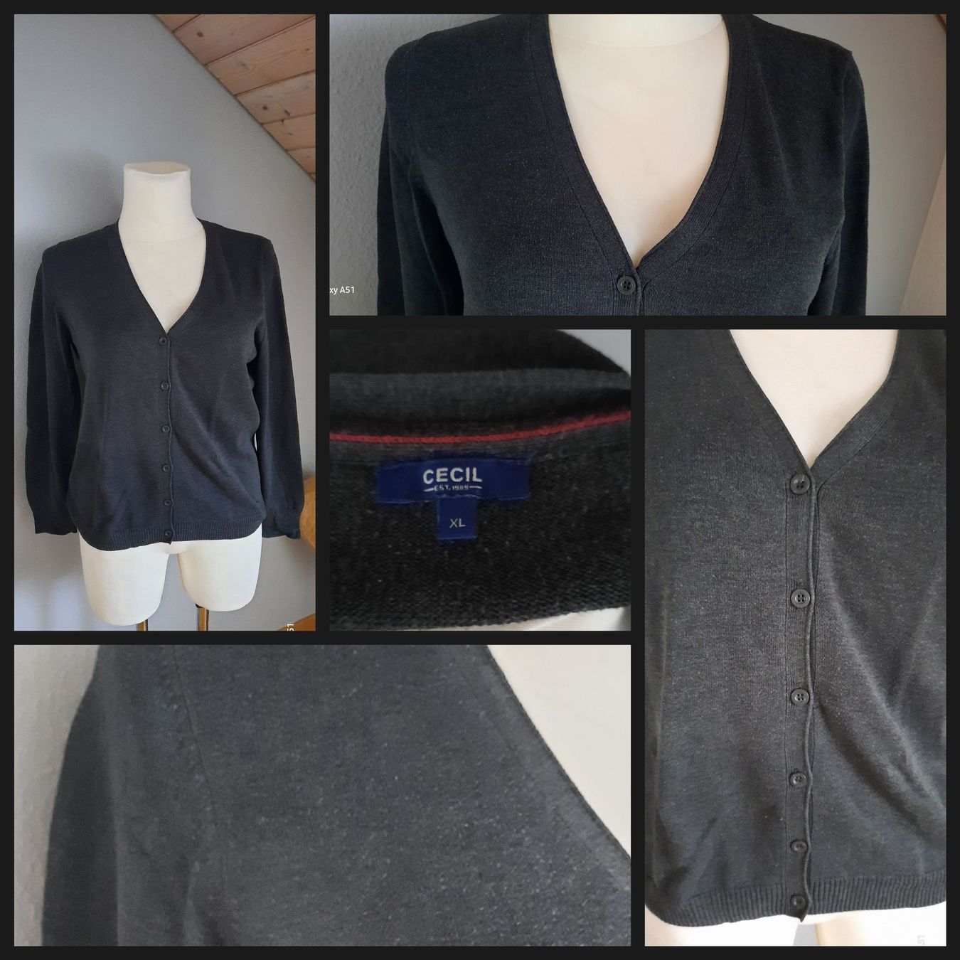 Cecil Giacche: ***CECIL*** Feinstrickjacke antrazit Gr XL – Usato da Wädenswil venduto da H2H_Secondhandshop