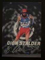 Autogrammkarte Gion Stalder - Schweizer Biathlet, Top!