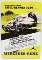 Grosses Metall Magnet Mercedes Int.  Eifel Rennen 1939