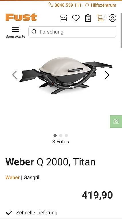 Griglie: Weber Gasgrill Q2000 – Usato da Jona venduto da Doonika 1
