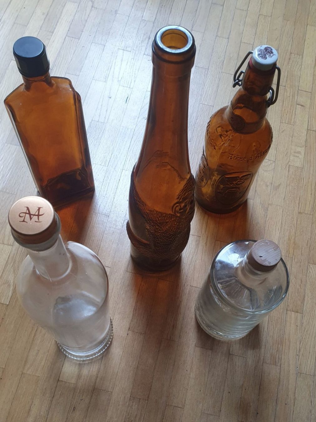 Flaschen: 5 Glasflaschen diverse Grössen – Gebraucht aus Schliern b. Köniz von Evivo 6