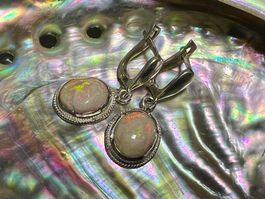 Ohrhänger  - natürlicher Opal in 925 Silber - Australien