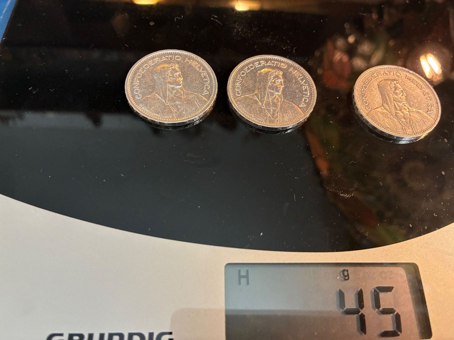 Tutti le monete: Silbermünzen 5 Fr. 1952, 1953, 1954 – Usato da Savosa venduto da Fransis 2