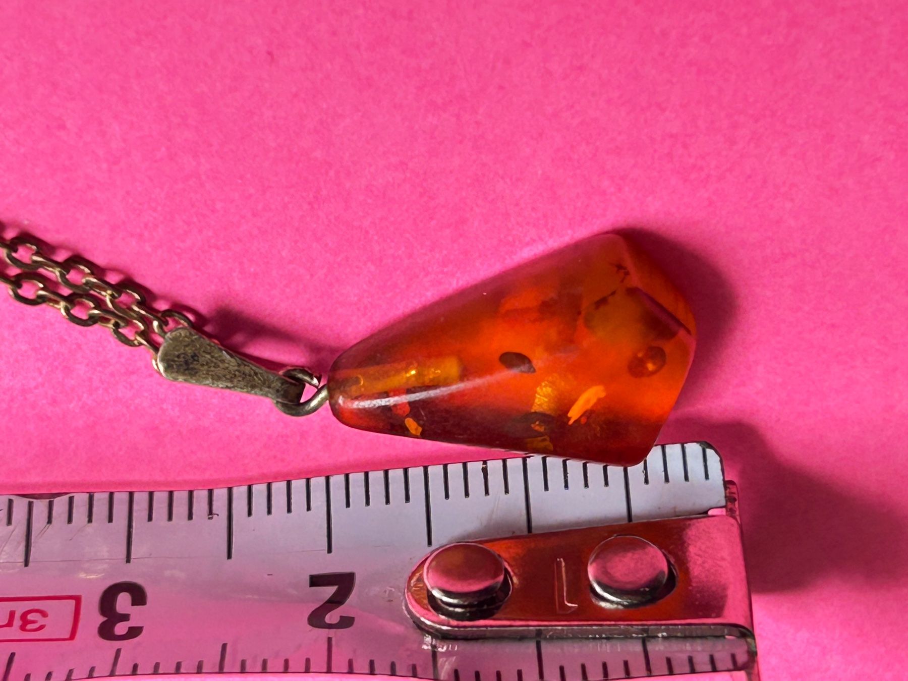 Catenine: Schicke Kette mit Bernstein, Vintage, Cognac Farbe – Usato da Basel venduto da bellespirit 8