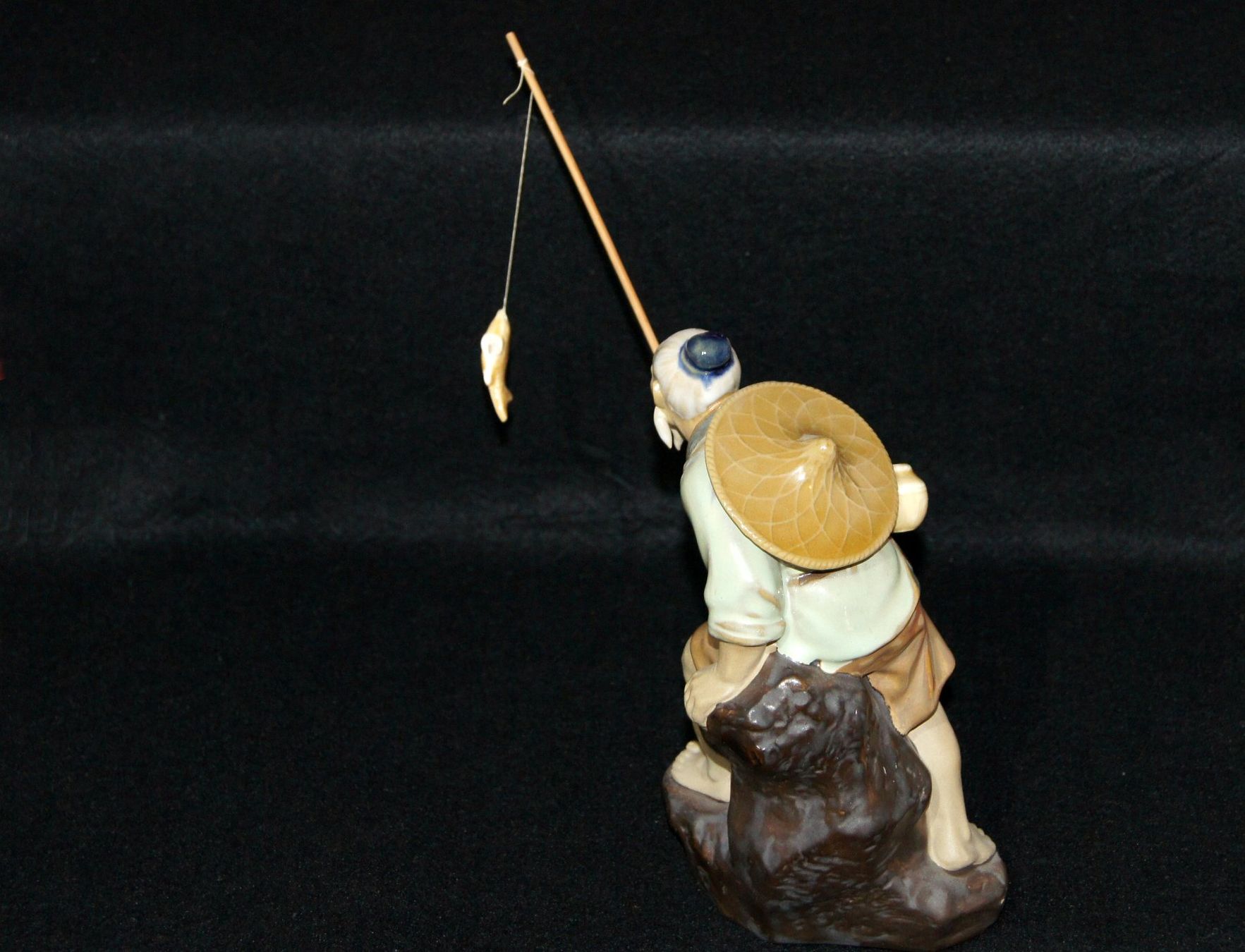 Statuette: Fayence-Figur eines chinesischen Fischers – Usato da Geroldswil venduto da ARTEFACTO 5