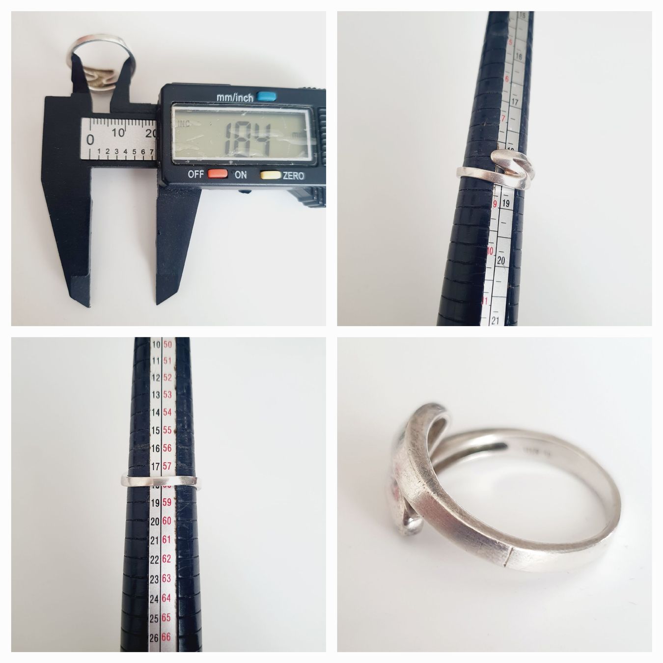 Ringe: Zeitloser moderner Statement-Schmuck Silber Ring 925 Gr 18,4 – Gebraucht aus Kreuzlingen von Wunderkiste123 1