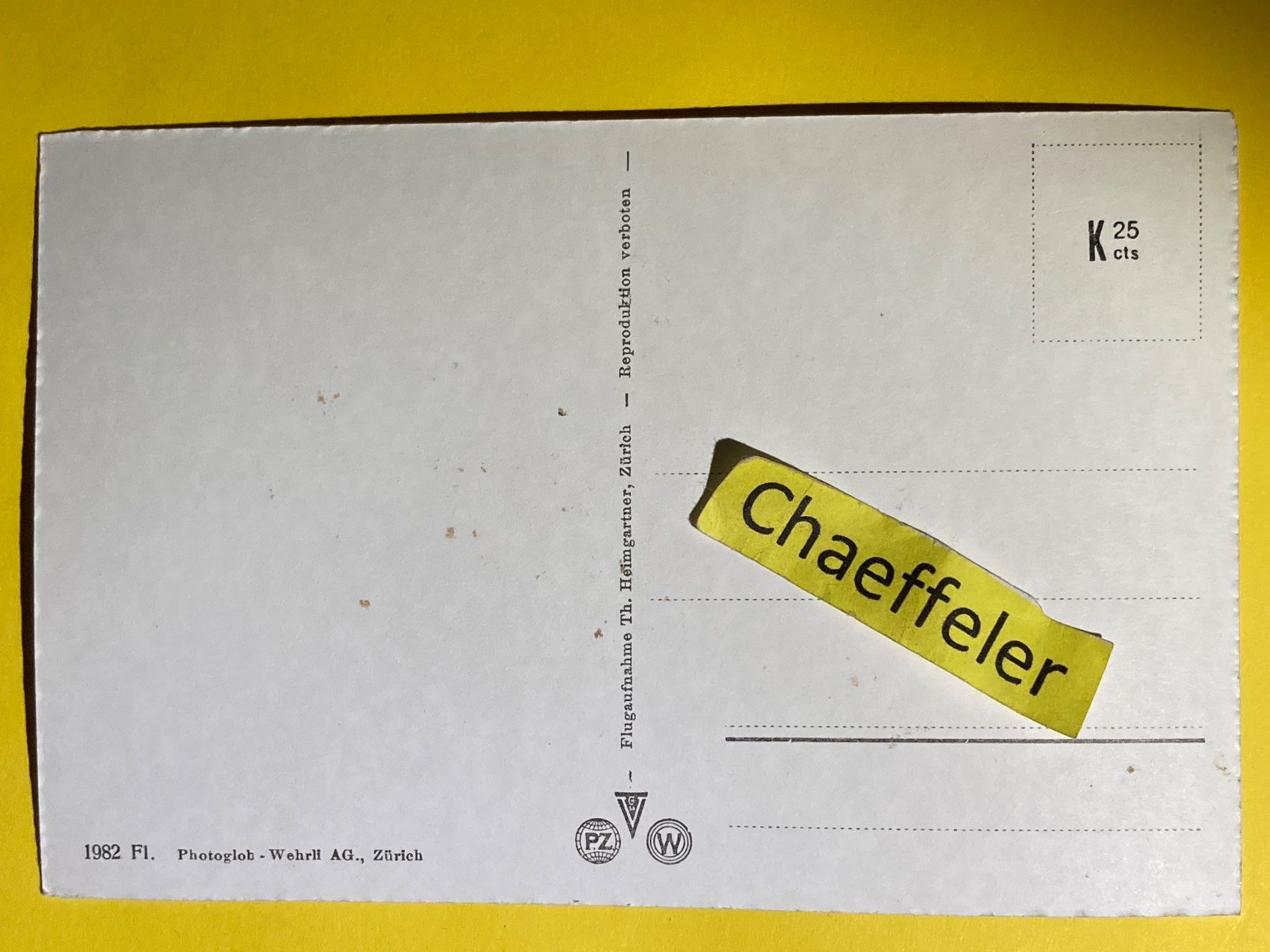 Ansichtskarten: Stäfa – Gebraucht aus Zürich von Chaeffeler 1