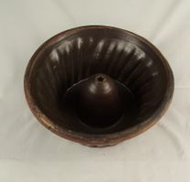 ANTIKE GUGELHOPFFORM, KERAMIK, DUNKELBRAUN, KUCHENFORM