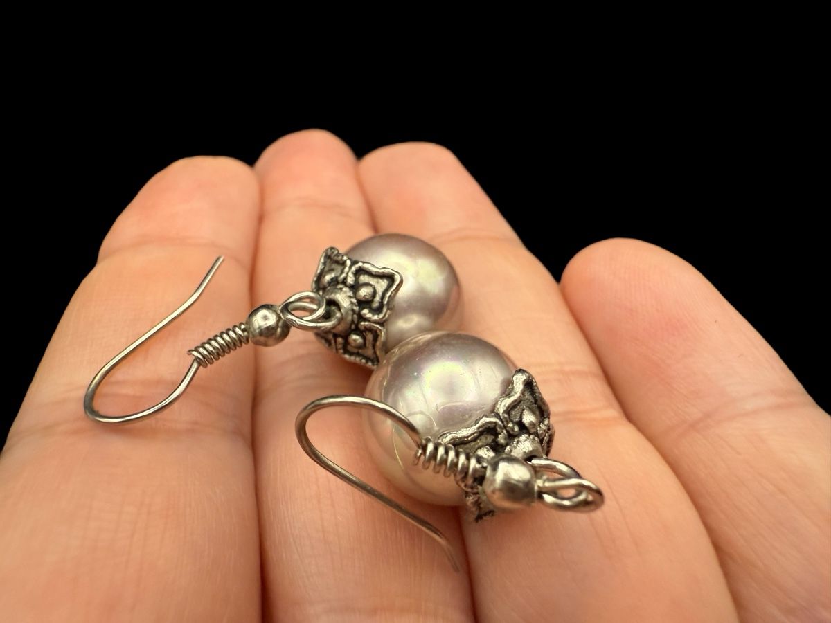 Ohrringe & -stecker: Vintage Rosa Perle Ohrringe – Gebraucht aus Lamone von LaCantinaMagica 4